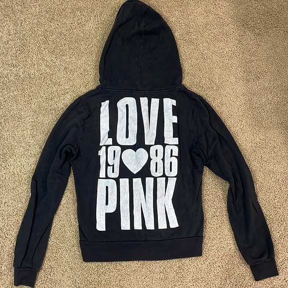 Vintage 1986 Victoria’s Secret PINK - Black Zip Up Jacket
